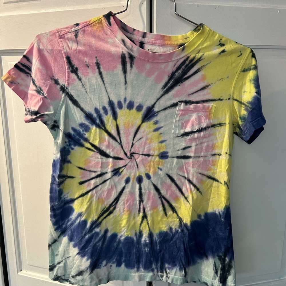 Ivory Ella Tie-Dye Short Sleeve Tee - Pink, Yellow, Blue